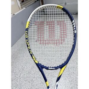 Wilson US Open Blue 4 3/8 Tennis Racket Unisex Nice Lightweight‎